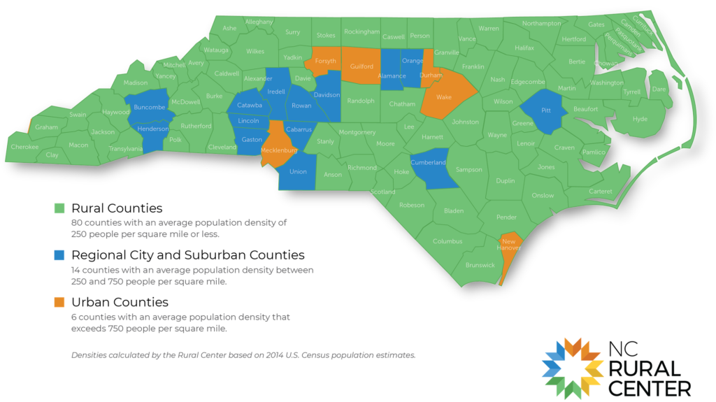 NC population density map