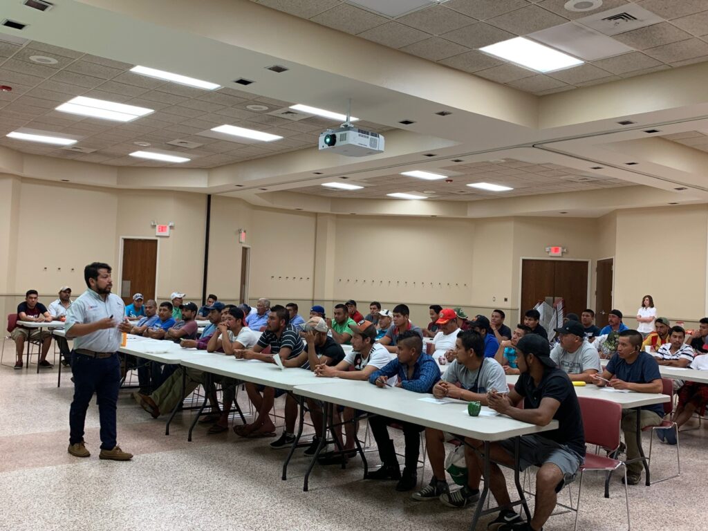 Wilson County educator providing training in Wilson Ag Center